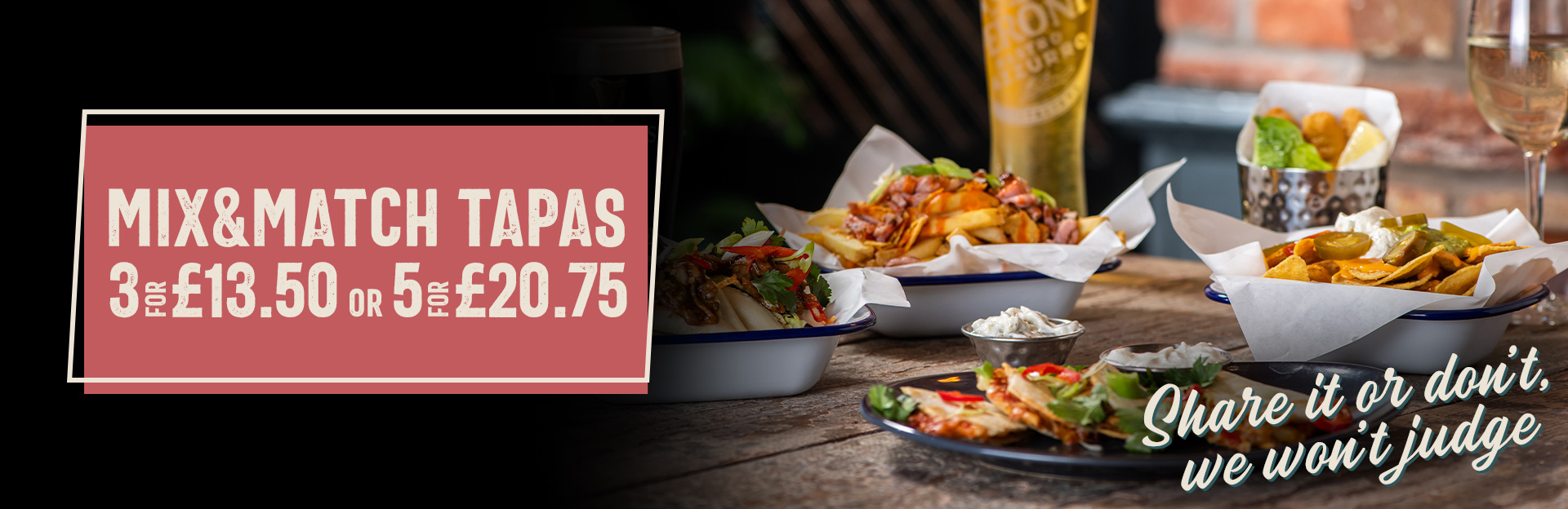 Mix & Match Tapas at The Crown Hotel